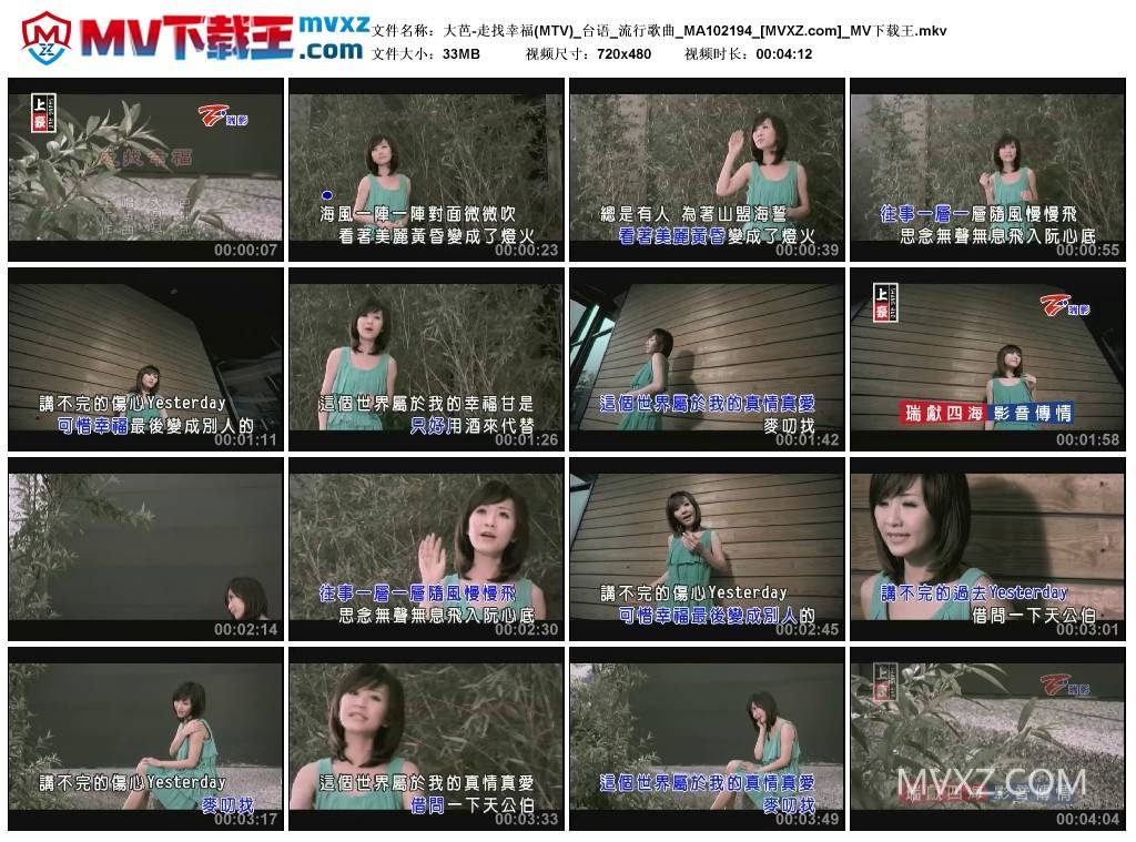 大芭-走找幸福(MTV)_台语_流行歌曲_MA102194